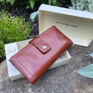 Fossil Cognac Clutch Purse